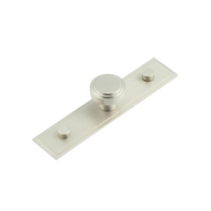 Cropley Cupboard Knobs 30mm Stepped Backplate Satin Nickel