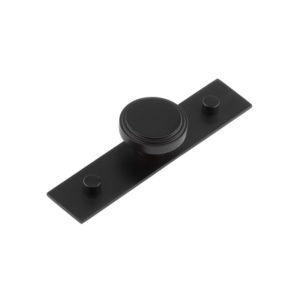 Cropley Cupboard Knobs 40mm Plain Backplate Black