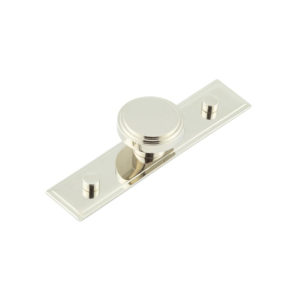 Cropley Cupboard Knobs 40mm Stepped Backplate Polished Nickel