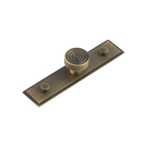 Murray Cupboard Knobs 30mm Stepped Backplate Antique Brass