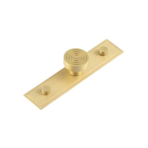 Murray Cupboard Knobs 30mm Stepped Backplate Satin Brass