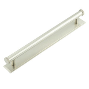 Hoxton Wenlock Cabinet Handles Stepped Backplate Satin Nickel