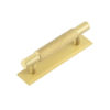 Hoxton Taplow Cabinet Handles 96mm Ctrs Stepped Backplate Satin Brass