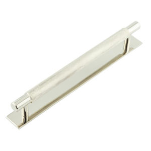 Hoxton Taplow Cabinet Handles 224mm Ctrs Plain Backplate Polished Nickel