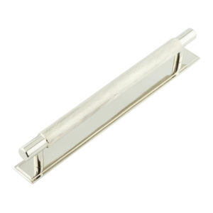 Hoxton Taplow Cabinet Handles 224mm Ctrs Stepped Backplate Polished Nickel