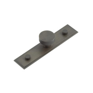 Thaxted Cupboard Knobs 30mm Stepped Backplate Dark Bronze