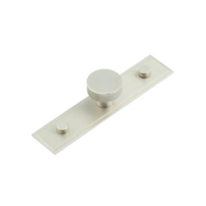 Thaxted Cupboard Knobs 30mm Stepped Backplate Satin Nickel