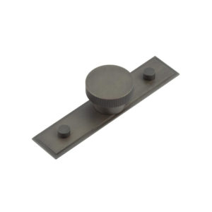 Thaxted Cupboard Knobs 40mm Stepped Backplate Dark Bronze