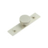 Thaxted Cupboard Knobs 40mm Plain Backplate Satin Nickel