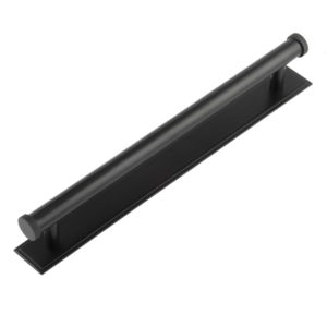 Hoxton Thaxted Cabinet Handles 224mm Ctrs Stepped Backplate Matt Black