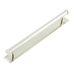 Hoxton Thaxted Cabinet Handles 224mm Ctrs Stepped Backplate Polished Nickel