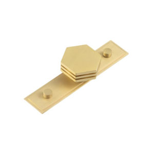 Nile Cupboard Knobs 40mm Stepped Satin Brass