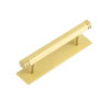 Hoxton Nile Cabinet Handles 96mm Ctrs Plain Backplate Satin Brass