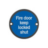 Stainless Steel Fire Door Keep Locked Shut 75mm Black