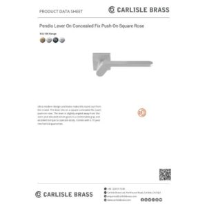 Carlisle Brass Pendio Door Handle On Concealed Square Rose - Matt Black EUL130MB