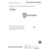 Carlisle Brass Pendio Door Handle On Concealed Square Rose - Polished Chrome EUL130CP