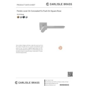 Carlisle Brass Pendio Door Handle On Concealed Square Rose - Polished Chrome EUL130CP