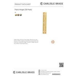 Carlisle Brass NPH1 Piano Hinge Nickel Plated - Pack of 50