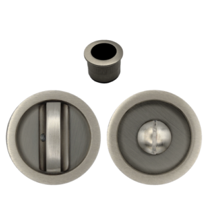 Acre & Clutton RPL057SN Sliding & Pocket Door Flush Pull Handle Lock Set w/WC Turn 57mm - Satin Nickel