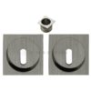 Acre & Clutton Sliding Door Flush Pull Handle Set Key Profile 53mm Satin Nickel