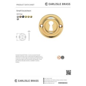 Carlisle Brass AQ41MB Victorian Escutcheon Lock Profile Round Face Fix Matt Black