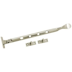 Acre & Clutton Spoon-End Window Casement Stay 254mm - Polished Nickel