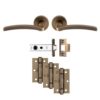 Carlisle Brass Tavira Latch Pack - Ultimate Door Pack Udp009Ab/Intb Antique Brass