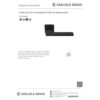 Carlisle Brass Volta Door Handle On Concealed Square Rose - Matt Black EUL110MB