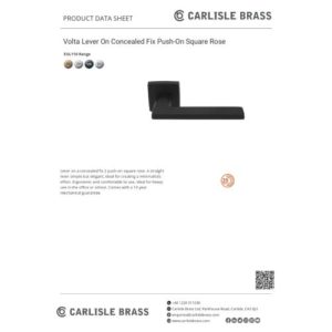 Carlisle Brass Volta Door Handle On Concealed Square Rose - Antique Brass EUL110AB