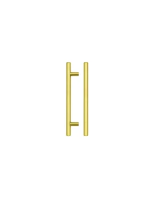 Zoo Hardware TDFPT-128-188BG T Bar Cabinet handle 128mm CTC, 188mm Total length Brushed Gold Finish