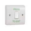 Zoo Hardware Standard Retractable Switch Button c/w White Back Box - "Press to Exit" EBLS/PTE