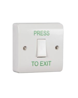 Zoo Hardware Standard Retractable Switch Button c/w White Back Box - 