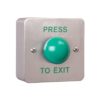 Zoo Hardware SS Steel Plate, Green Dome Steel Button c/w Kobo Back Box - "Press to Exit" MEXT-EBGB/PTE