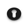 Alexander And Wilks Escutcheon Euro Profile On 50X6mm Rose Matt Black AW390BL