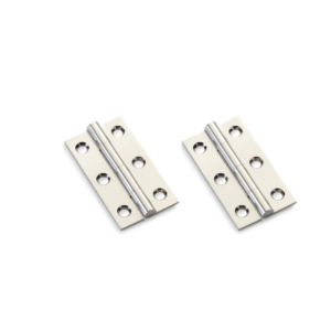 Alexander And Wilks Solid Drawn Cabinet Brass Butt Hinge 2"(51mm) Polished Nickel AW050-CH-PN Pair