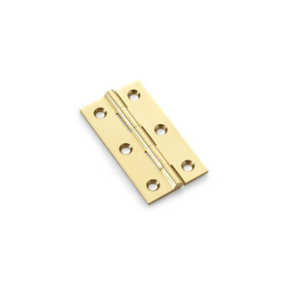 Alexander And Wilks Solid Drawn Cabinet Brass Butt Hinge 2 1/2"(64mm) Polished Brass AW064-CH-PB Pair