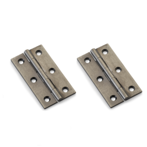 Alexander And Wilks Solid Drawn Cabinet Brass Butt Hinge 2"(51mm) Polished Pewter AW050-CH-PWT Pair