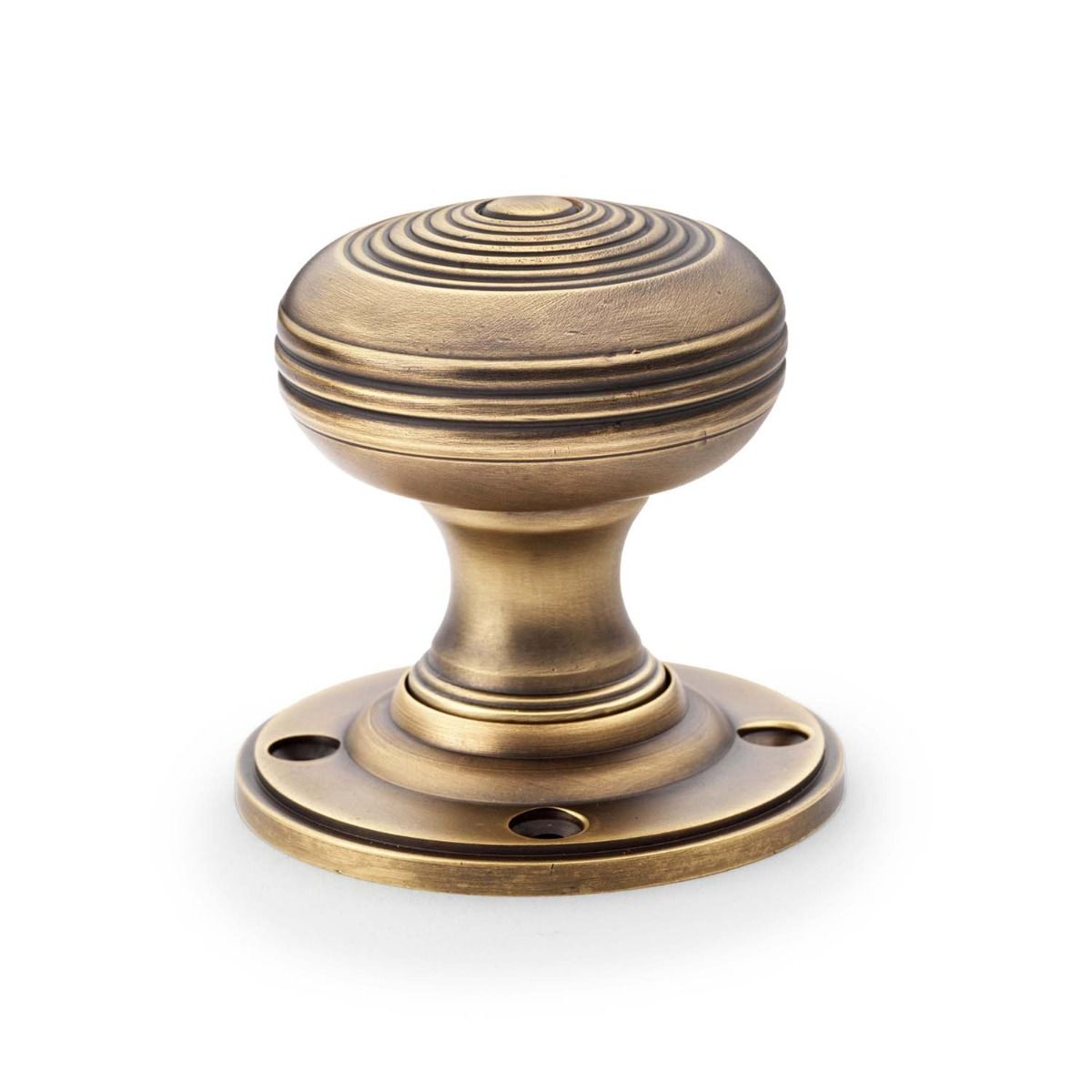Alexander And Wilks Christoph Mortice Knob 50mm Dia. Antique Brass AW303-50-AB