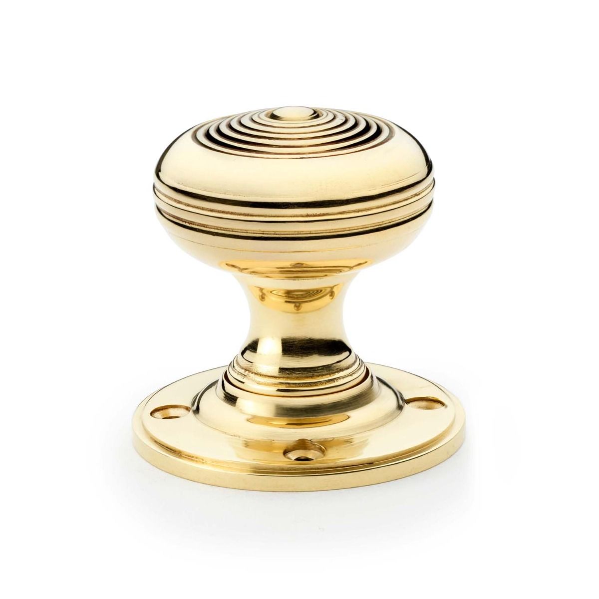 Alexander And Wilks Christoph Mortice Knob 50mm Dia. Unlacquered Brass AW303-50-UB