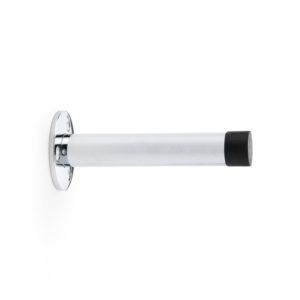 Alexander and Wilks - Cylinder Door Stop on Traditional Rose - Polished Chrome - 90mm AW620-90-PC