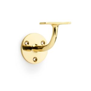 Alexander And Wilks Handrail Bracket (Heavy) 55mm Rose Pol Brass Lacquered AW750PBL
