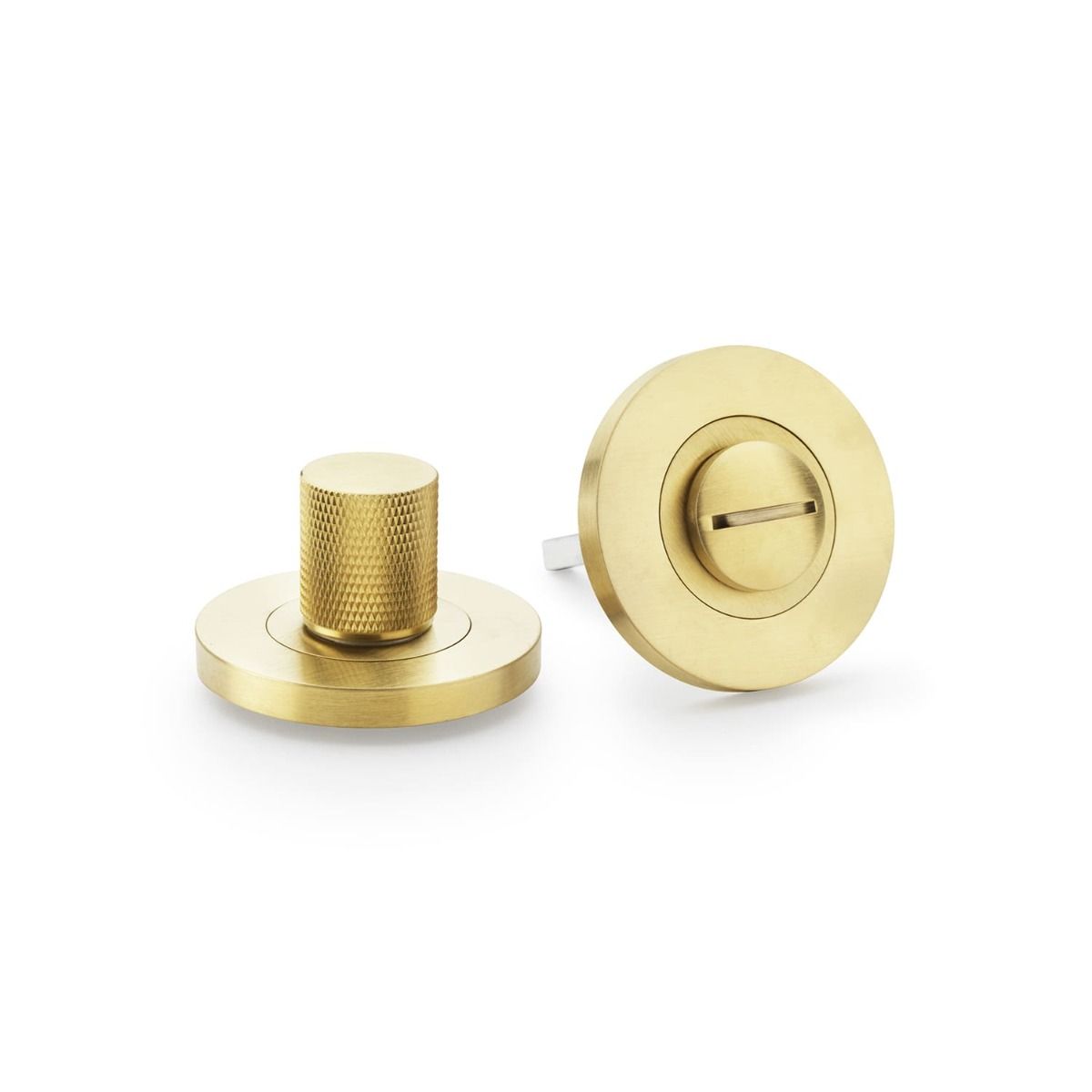 Alexander And Wilks Thumbtun & Release Knurled On 50X6mm Rose Satin Brass Pvd AW790SBPVD