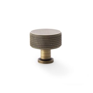 Alexander And Wilks Lucia Knurled Cabinet Knob 35mm Antique Brass AW807K-35-AB
