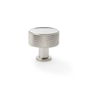 Alexander And Wilks Lucia Knurled Cabinet Knob 35mm Polished Nickel AW807K-35-PN