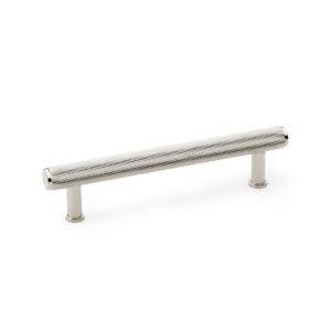 Alexander And Wilks Knurled T-Bar Cabinet Pull 160mm C/C Pol Nickel AW809-160-PN