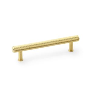 Alexander And Wilks Knurled T-Bar Cabinet Pull 224mm C/C Satin Brass Pvd AW809-224-SBPVD