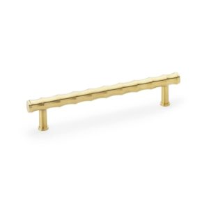 Alexander And Wilks Bamboo T-Bar Cabinet Pull 160mm C/C Satin Brass Pvd AW809B-160-SBPVD