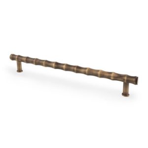 Alexander And Wilks Bamboo T-Bar Cabinet Pull 160Mm C/C Antique Brass AW809B-224-AB