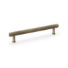 Alexander And Wilks Reeded T-Bar Cabinet Pull 160mm C/C Antique Brass AW809R-160-AB