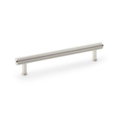 Alexander And Wilks Reeded T-Bar Cabinet Pull 128mm C/C Polished Nickel AW809R-128-PN
